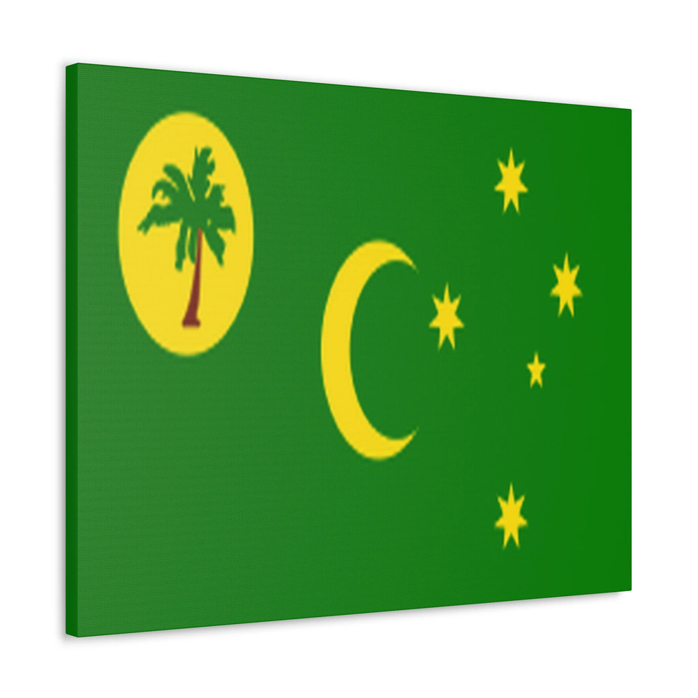 Cocos Islands Country Flag Canvas Vibrant Wall Art Unframed Home Decor